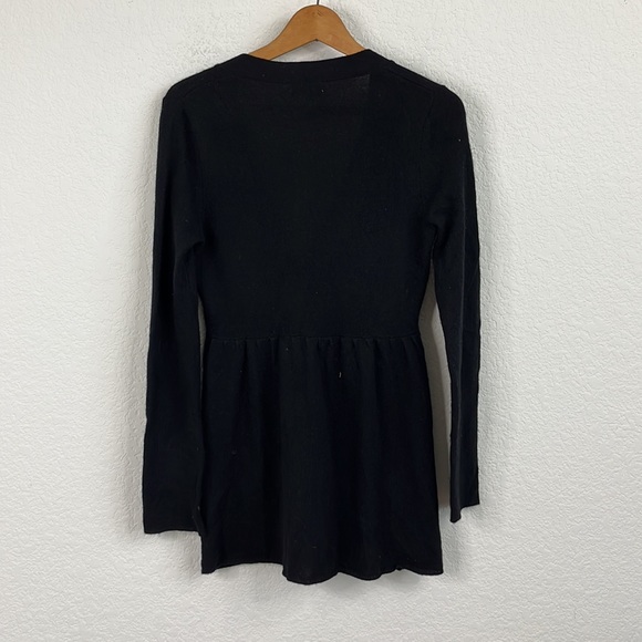 Aqua Cashmere V Neck Peplum Cadigan Sweater - Picture 6 of 6